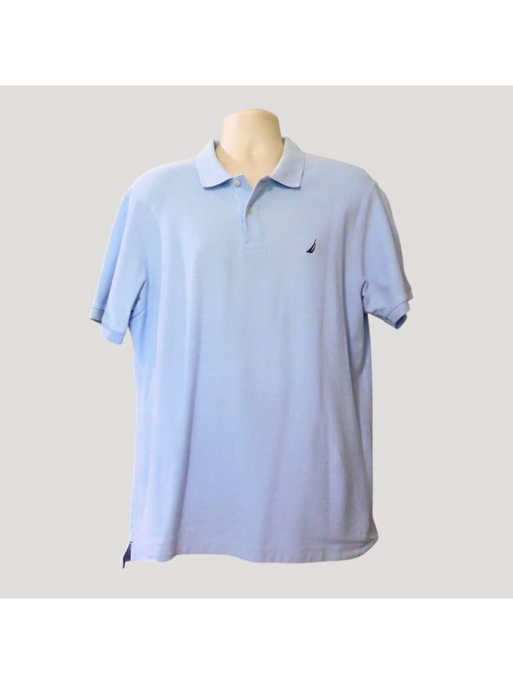 Nautica True Deck Polo Shirt Mens XL Light Blue Short Sleeve Classic Fit